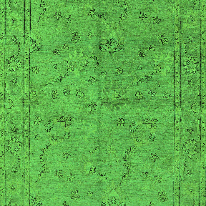 Machine Washable Oriental Green Industrial Area Rugs, wshurb1142grn