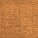 Square Oriental Orange Industrial Rug, urb1142org