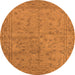 Round Oriental Orange Industrial Rug, urb1142org