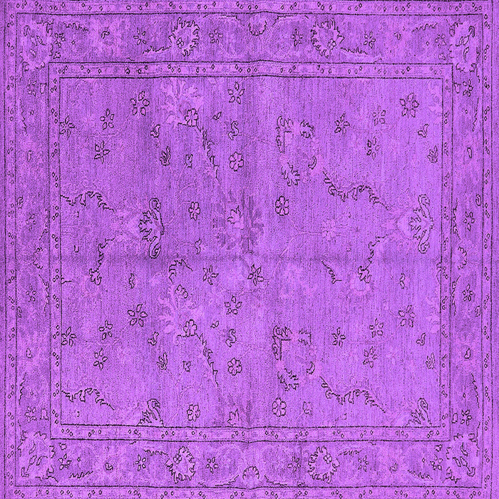Square Machine Washable Oriental Purple Industrial Area Rugs, wshurb1142pur