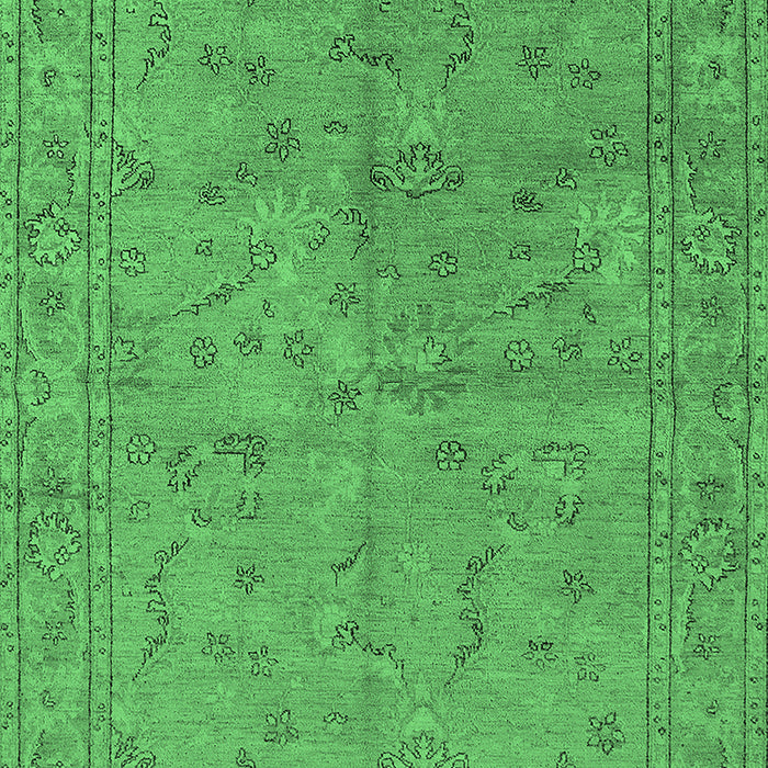 Oriental Emerald Green Industrial Rug, urb1142emgrn
