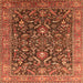 Square Oriental Orange Industrial Rug, urb1143org