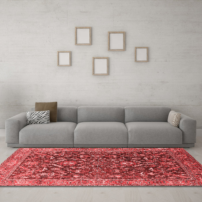 Industrial Red Washable Rugs