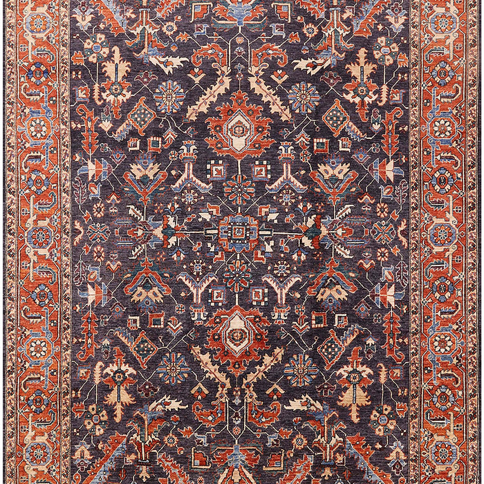 Mid-Century Modern Camel Brown Oriental Rug, urb1143