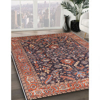 Mid-Century Modern Camel Brown Oriental Rug, urb1143