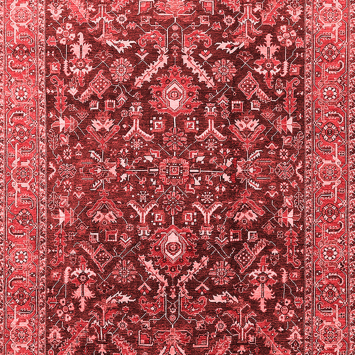 Machine Washable Oriental Red Industrial Rug, wshurb1143red