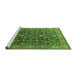 Sideview of Machine Washable Oriental Green Industrial Area Rugs, wshurb1143grn