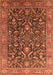 Machine Washable Oriental Orange Industrial Area Rugs, wshurb1143org