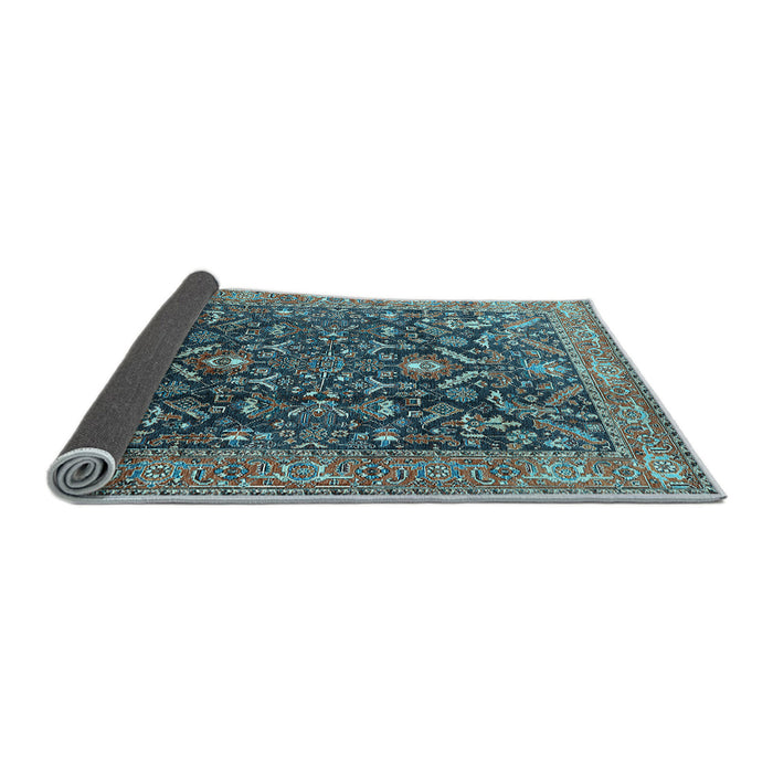 Sideview of Oriental Light Blue Industrial Rug, urb1143lblu