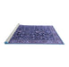 Sideview of Machine Washable Oriental Blue Industrial Rug, wshurb1143blu