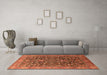 Machine Washable Oriental Orange Industrial Area Rugs in a Living Room, wshurb1143org