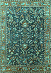 Oriental Turquoise Industrial Rug, urb1143turq