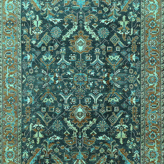 Oriental Turquoise Industrial Rug, urb1143turq
