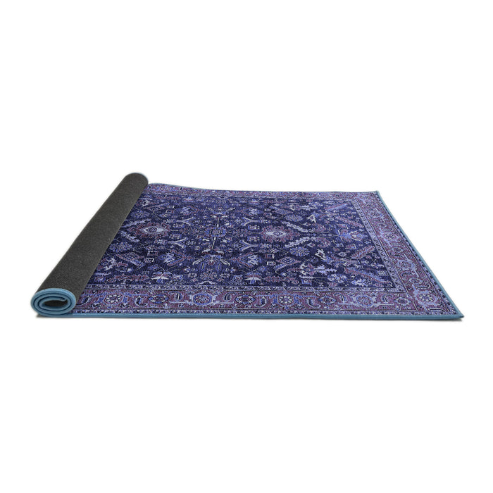 Sideview of Oriental Blue Industrial Rug, urb1143blu