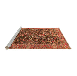 Sideview of Machine Washable Oriental Orange Industrial Area Rugs, wshurb1143org