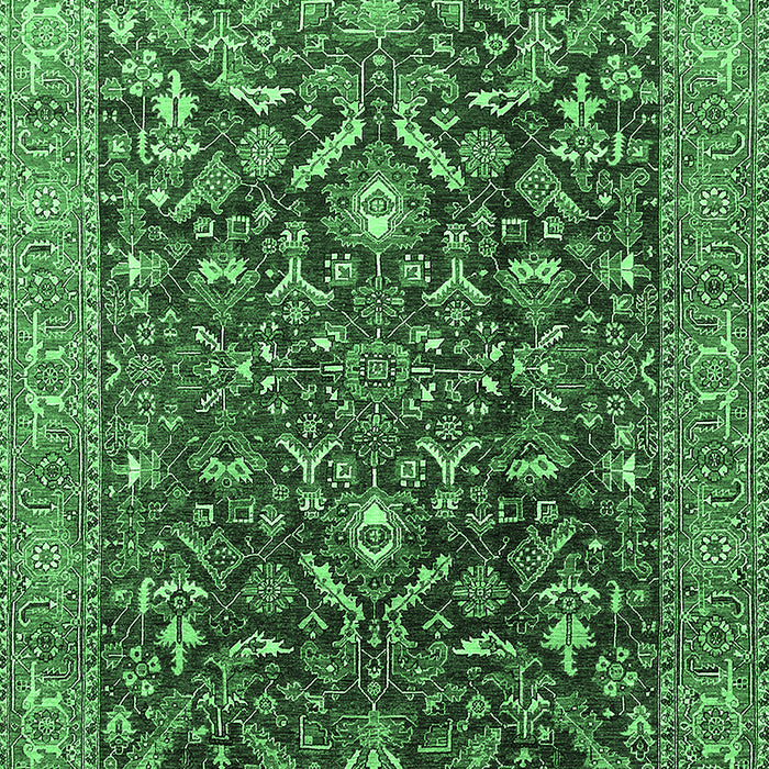 Oriental Emerald Green Industrial Rug, urb1143emgrn
