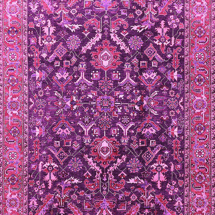 Machine Washable Oriental Pink Industrial Rug, wshurb1143pnk