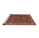 Sideview of Machine Washable Industrial Modern Tomato Red Rug, wshurb1144