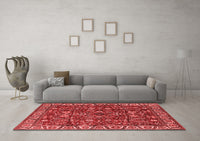 Machine Washable Oriental Red Industrial Rug, wshurb1144red