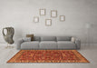 Machine Washable Oriental Orange Industrial Area Rugs in a Living Room, wshurb1144org