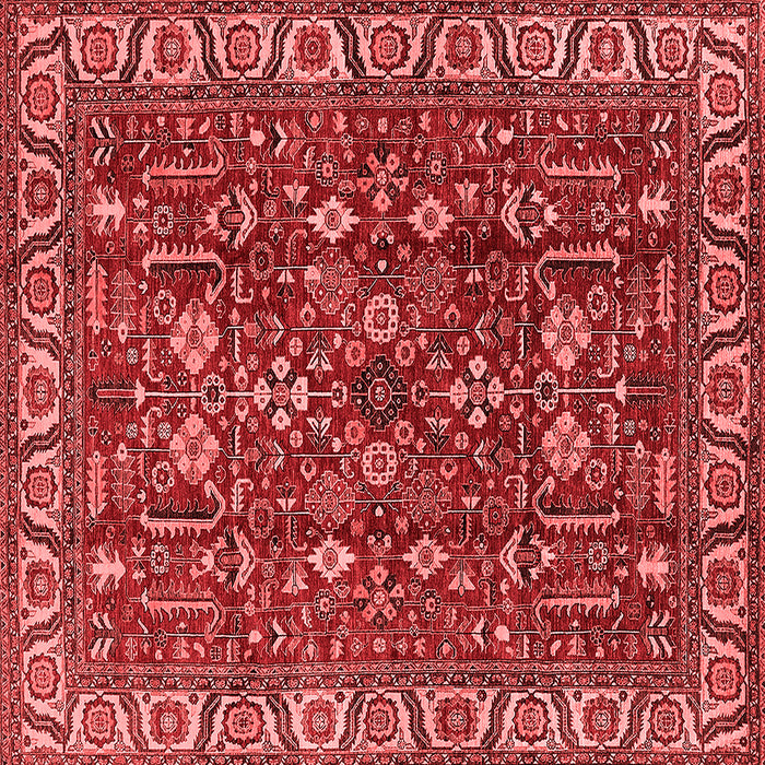 Machine Washable Oriental Red Industrial Rug, wshurb1144red