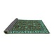 Sideview of Oriental Turquoise Industrial Rug, urb1144turq