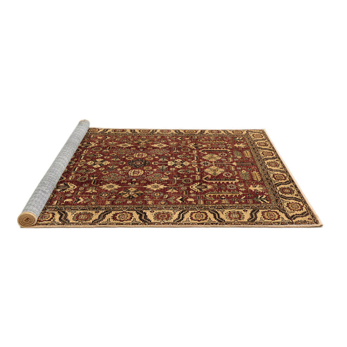 Sideview of Machine Washable Oriental Brown Industrial Rug, wshurb1144brn