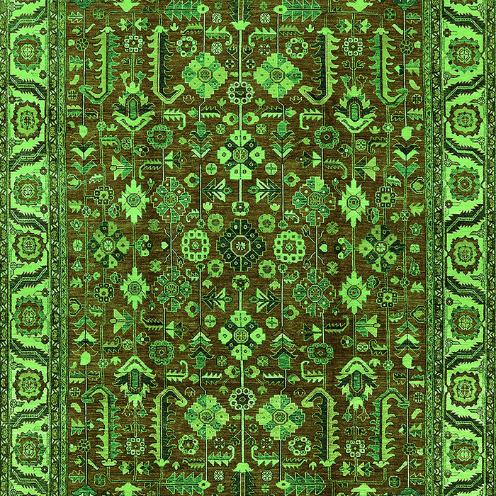 Machine Washable Oriental Green Industrial Area Rugs, wshurb1144grn