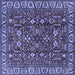 Square Oriental Blue Industrial Rug, urb1144blu