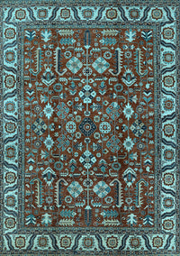 Oriental Light Blue Industrial Rug, urb1144lblu