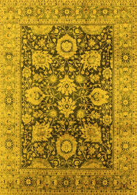 Oriental Yellow Industrial Rug, urb1145yw