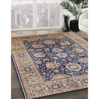 Mid-Century Modern Carbon Gray Oriental Rug, urb1145