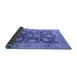 Sideview of Oriental Blue Industrial Rug, urb1145blu