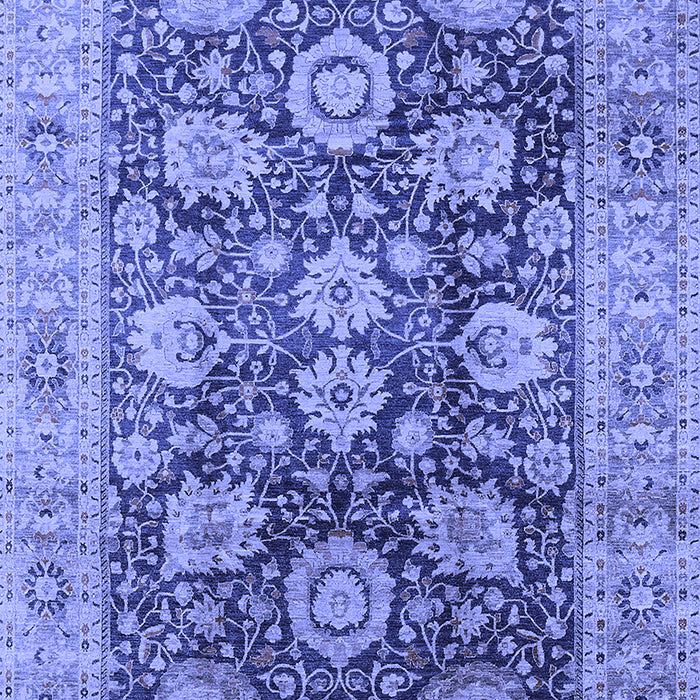 Machine Washable Oriental Blue Industrial Rug, wshurb1145blu