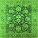 Square Oriental Green Industrial Rug, urb1145grn