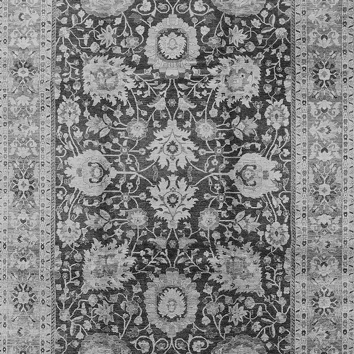 Machine Washable Oriental Gray Industrial Rug, wshurb1145gry
