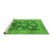 Sideview of Machine Washable Oriental Green Industrial Area Rugs, wshurb1145grn