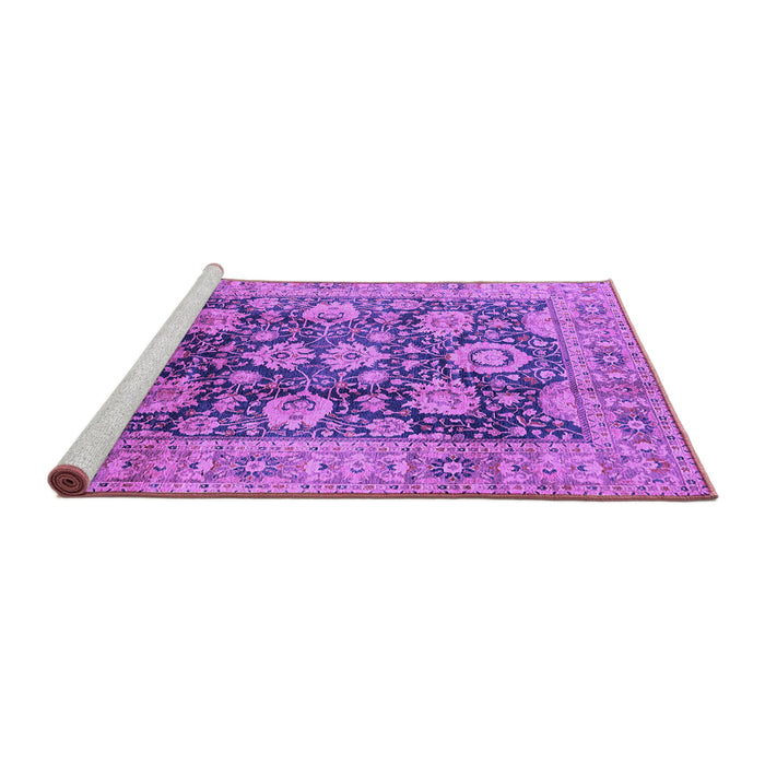 Sideview of Machine Washable Oriental Purple Industrial Area Rugs, wshurb1145pur