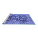 Sideview of Machine Washable Oriental Blue Industrial Rug, wshurb1145blu