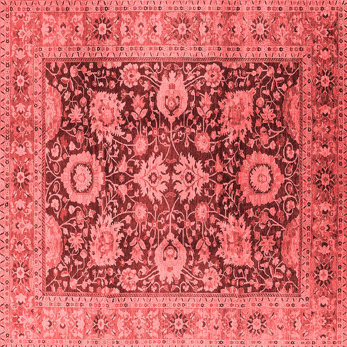 Machine Washable Oriental Red Industrial Rug, wshurb1145red