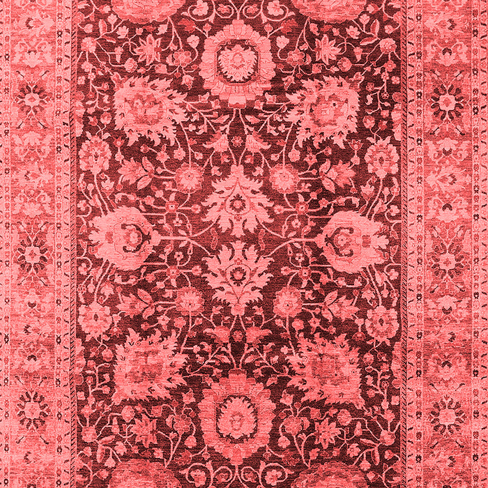 Machine Washable Oriental Red Industrial Rug, wshurb1145red