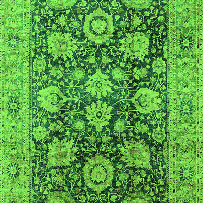 Machine Washable Oriental Green Industrial Area Rugs, wshurb1145grn