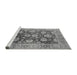 Sideview of Machine Washable Oriental Gray Industrial Rug, wshurb1145gry