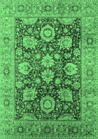 Oriental Emerald Green Industrial Rug, urb1145emgrn