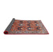 Sideview of Mid-Century Modern Fire Brick Red Oriental Rug, urb1146