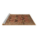 Sideview of Machine Washable Oriental Brown Industrial Rug, wshurb1146brn