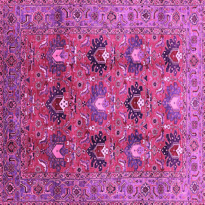 Square Oriental Pink Industrial Rug, urb1146pnk