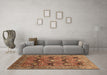 Machine Washable Oriental Brown Industrial Rug in a Living Room,, wshurb1146brn