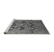 Sideview of Machine Washable Oriental Gray Industrial Rug, wshurb1146gry