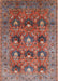 Mid-Century Modern Fire Brick Red Oriental Rug, urb1146